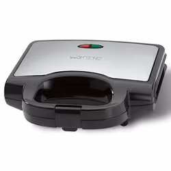 Clatronic ST 3778 gaufrier et appareil à croque-monsieur 750 W Noir, Acier inoxydable
