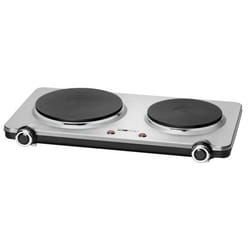 Clatronic DKP 3668 E Noir, Acier inoxydable Comptoir Plaque scellée 2 zone(s)