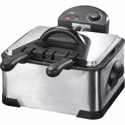 Clatronic FR 3195, 4 L, 4 L, Double, Noir, Acier inoxydable, Acier inoxydable, 2000 W