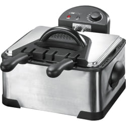 Clatronic FR 3195 Double 4 L 2000 W Noir, Acier inoxydable