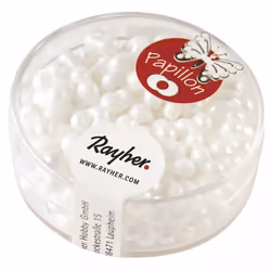 Rayher Hobby 14143120, Verre, Blanc, Perle en forme de graine