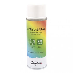 Rayher Hobby 34145102 peinture acrylique 200 ml Blanc Bombe aérosol