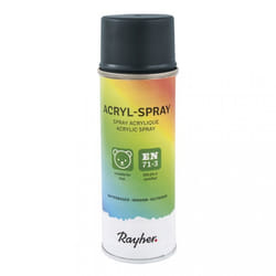 Rayher Hobby 34145572 peinture acrylique 200 ml Anthracite Bombe aérosol