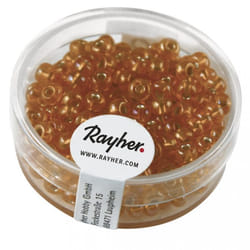 Rayher Hobby 14383208 Perle en forme de graine Verre Orange