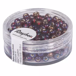 Rayher Hobby 14383289, Verre, Rouge, Perle en forme de graine