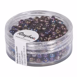 Rayher Hobby 14383318, Verre, Violet, Perle en forme de graine