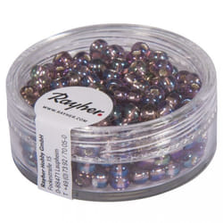 Rayher Hobby 14383311 Perle en forme de graine Verre Violet