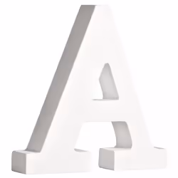 Rayher Hobby 62652000, Lettre décorative, Panneau de fibres à densité moyenne, Blanc, 110 mm, 2 cm, 1 pièce(s)