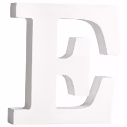 Rayher Hobby 62656000, Lettre décorative, Panneau de fibres à densité moyenne, Blanc, 110 mm, 2 cm, 1 pièce(s)
