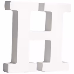 Rayher Hobby 62659000, Lettre décorative, Panneau de fibres à densité moyenne, Blanc, 110 mm, 2 cm, 1 pièce(s)