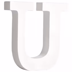 Rayher Hobby 62672000, Lettre décorative, Panneau de fibres à densité moyenne, Blanc, 110 mm, 2 cm, 1 pièce(s)
