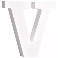 Rayher Hobby 62673000, Lettre décorative, Panneau de fibres à densité moyenne, Blanc, 110 mm, 2 cm, 1 pièce(s)