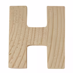 Rayher Hobby 6214000, Lettre décorative, Bois, Bois, 10 mm, 50 mm, 1 pièce(s)