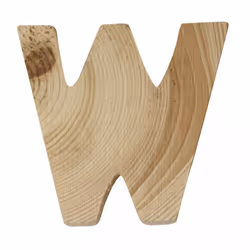 Rayher Hobby 6215500, Lettre décorative, Bois, Bois, 10 mm, 50 mm, 1 pièce(s)