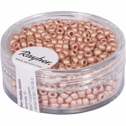Perles de rocaille - Rayher - 14307254 - Métallisé - 26 mm - 17 g - Rose tendre