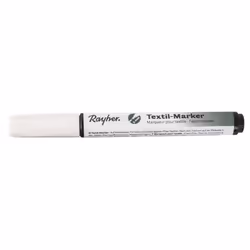 Rayher Hobby Marqueur couvrant pour textile, blanc pointe ronde 2-4mm, avec valve, 1 pièce(s), Blanc, Noir, Blanc, 2 mm, 4 mm ...