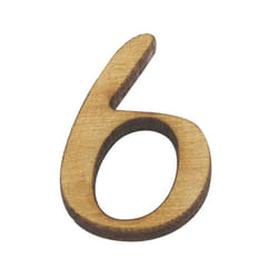 Rayher Hobby Chiffre en bois 2 cm, 6