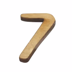 Rayher Hobby Chiffre en bois 2 cm, 7, Chiffre décorative, Bois, Bois, 1 pièce(s)