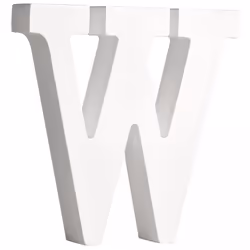 Rayher Hobby 62674000, Lettre décorative, Panneau de fibres à densité moyenne, Blanc, 110 mm, 2 cm, 1 pièce(s)