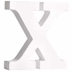 Rayher Hobby 62675000, Lettre décorative, Panneau de fibres à densité moyenne, Blanc, 110 mm, 2 cm, 1 pièce(s)