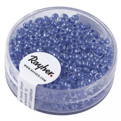 Rayher Hobby 14312376 Perle en forme de graine Bleu