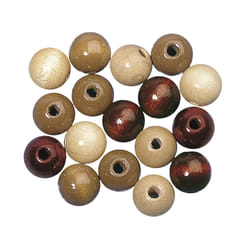 Rayher Hobby 1253200 Perle ronde Bois Beige, Marron, Châtain clair