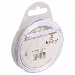 Rayher Hobby 5521302, Blanc, Satin, 10 m, 7 mm, 1 pièce(s)