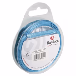 Rayher Hobby 5521307, Turquoise, Satin, 10 m, 7 mm, 1 pièce(s)