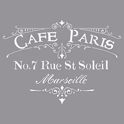 RAYHER POCHOIR AÂ MOTIF CAFE DE PARIS POCHOIR LETTRE POUR LA CREATI