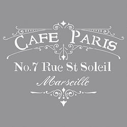 RAYHER POCHOIR AÂ MOTIF CAFE DE PARIS POCHOIR LETTRE POUR LA CREATI