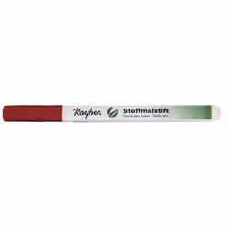 Rayher Hobby Crayons pour tissus, à pointe fine, rouge, 1 pièce(s), Rouge, Rouge, Blanc, Fin