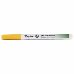 Rayher Hobby Crayons pour tissus, à pointe fine, jaune, 1 pièce(s), Jaune, Blanc, Jaune, Fin
