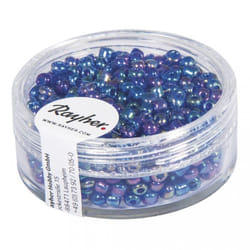 Rayher Hobby 1405810 Perle en forme de graine Bleu