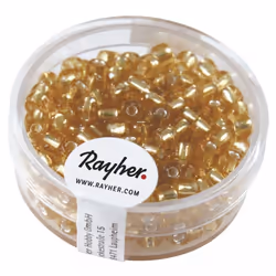 Rayher Hobby 1430006, Verre, Or, Perle en forme de graine