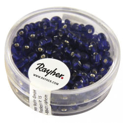 Rayher Hobby 1430010 Perle en forme de graine Verre Bleu
