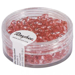 Rayher Hobby 1430016 Perle en forme de graine Verre Rose