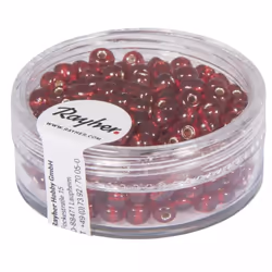Rayher Hobby 1430018, Verre, Rouge, Perle en forme de graine
