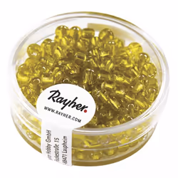 Rayher Hobby 1430020, Verre, Jaune, Perle en forme de graine
