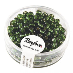 Rayher Hobby 1430029 Perle en forme de graine Verre Vert