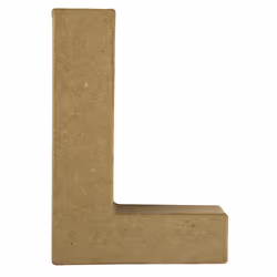 Rayher Hobby Lettre papier-mâché L FSC Recycled 100%, Lettre en papier mâché, 105 mm, 30 mm, 150 mm, 1 pièce(s)
