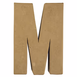 Rayher Hobby Lettre papier-mâché M FSC Recycled 100%, Lettre en papier mâché, 105 mm, 30 mm, 150 mm, 1 pièce(s)
