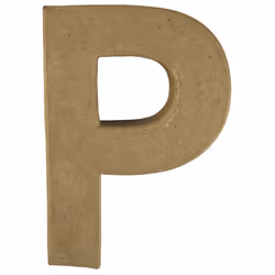 Rayher Hobby Lettre papier-mâché P FSC Recycled 100%, Lettre en papier mâché, 105 mm, 30 mm, 150 mm, 1 pièce(s)