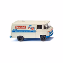 Wiking MB L 406, Modèle de voiture de ville, Pré-assemblé, 1:87, MB L 406 Kastenwagen, unisexe, Westmilch
