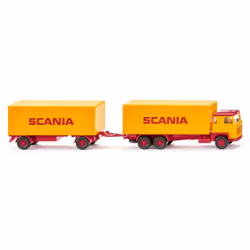 Wiking 045702, Modèle de camion de livraison, Pré-assemblé, 1:87, Kofferhängerzug (Scania 111), unisexe, "SCANIA"
