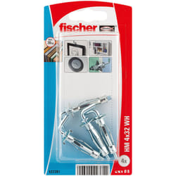 Fischer 522361 ancrage à vis et cheville murale 4 pièce(s) Kit de fiches murales et crochets 32 mm
