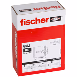 Fischer 24556 ancrage à vis et cheville murale 100 pièce(s) Fiche murale 31 mm