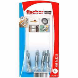 Chevilles métalliques HM avec vis 5x52x4 pcs  - FISCHER - 26263