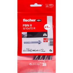 Fischer - 4 goujons fbn ii Ø8 x 70 mm A4 /4B en acier inoxydable