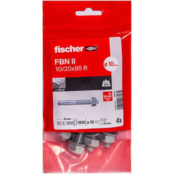 Fischer - 4 goujons fbn ii Ø10 x 95 mm A4 /4B en acier inoxydable