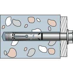 Fischer - Cheville à double expansion fh-ii ate option 1 diamètre 15mm filetage M10 épaisseur maxi à fixer 25mm boîte de 25 pièces